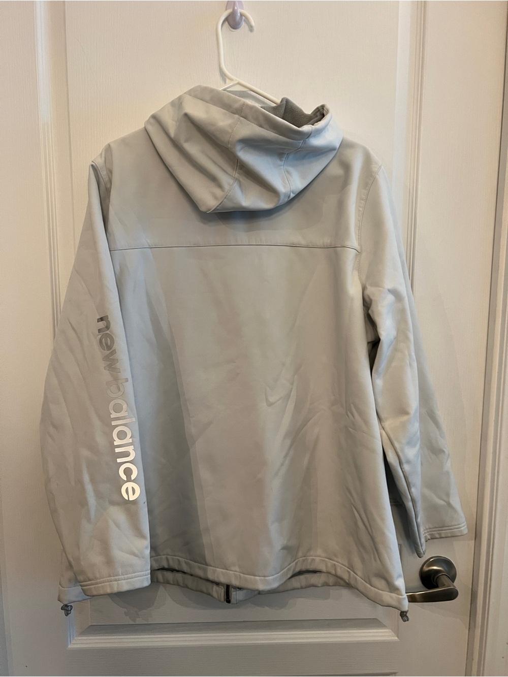New Balance Light Gray Hooded Performance Jacket - Picture 5 of 8